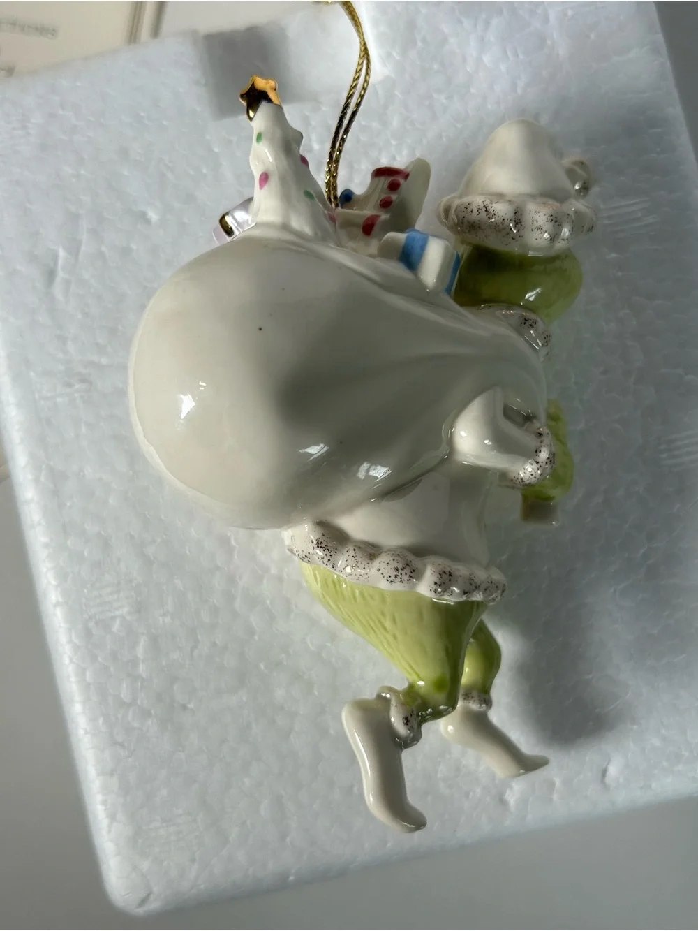 Lenox Old Grinchy Claus Grinch Ornament 24K Gold Dr Seuss w Box COA